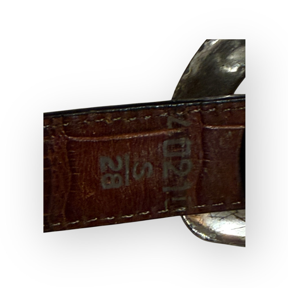 Vintage Brighton Women's Reversible Leather Belt Brown/Black-Gold/Silver Sz S/28 - Picture 7 of 9